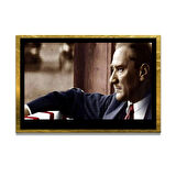 Gazi Mustafa Kemal Atatürk ÖZEL SERİ^# Miyrem  Design Cam Tablo Model: 808