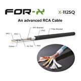 FOR-X X-1122Q PROFESYONEL RCA KABLO 5 METRE 2025 YENİ ÜRÜN