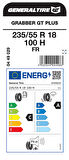 GENERAL 235/55R18 100H FR GRABBER GT+ 2025 YAZ LASTİĞİ