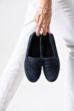 Siena Gerçek Süet, Deri Loafer, Modern, Rahat ve Şık Kadın Loafer Hakiki Deri Ayakkabı