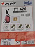 ARÇELİK TT 420 SENTETİK (3 PAKET 15 ADET )  ELEKTİRİK SÜPÜRGESİ UYGUN FİYAT İNDİRİMLİ