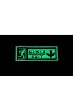 30x10 Cm Fosforlu Yangın Uyarı (ACİL ÇIKIŞ-EMERGENCY EXİT) Levhası (SOL YÖN)