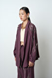 Kadın Arkası Ve Kolları Taş İşlemeli Oversize Kimono