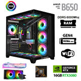 Xaser Velox x290 Ryzen 7 9800X3D 32GB DDR5 Ram 1TB M.2 NVMe SSD 16GB RTX5080 Masaüstü Oyuncu Bilgisayarı