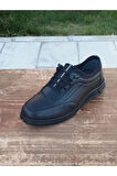 Erkek Sportif Kışlık Kundura Hakiki Deri  Kauççuk Taban Otobetik ve Bağsız Lastikli