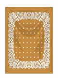 HARDAL ZEMİN ÜZERİNE BEYAZ DAMA DESENLİ KARE %100 PAMUK BANDANA 55X55 UNİSEX