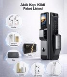 Novarex Pro Akıllı Kapı Kilidi – Yüz Tanıma, Parmak İzi, Şifre, Kart ve Tuya Uygulama Destekli