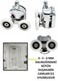 Tekerlek Duşakabin Tekerleği Alt Cam Rulman Krom Teker 23 MM