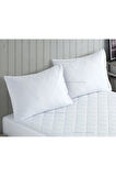 2 Adet Silikon Yastık Ve 2 Adet %100 Pamuk Kapitone Yastık Koruyucu 50 X 70 cm