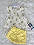 Papatya Baskılı Kolsuz Şortlu Takım
