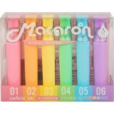 Macaron CS-H826 Pastel Renkli 6 Çeşitli Fosforlu Kalem Seti -  İşaretleyici Kalem Seti