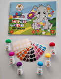 6’lı Mini Dot Marker Kalemi + Dot Marker Boya Kitabi + Nokta Etiket Hediyeli Set