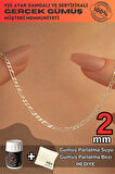 Kadın Kolye - 2mm 925 Ayar Figaro Model Kadın Gümüş Kolye
