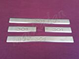WOC Chrome Peugeot 301 Krom Kapı Eşiği 2012 Sonrası 4 Parça Paslanmaz Çelik