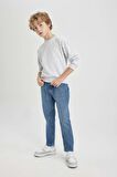DeFacto Erkek Çocuk Bisiklet Yaka Basic Düz Sweatshirt B7097A824SPGR400