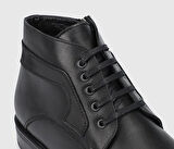 Siyah Deri Erkek Bot