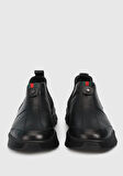Siyah Deri Erkek Bot
