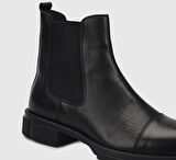 Siyah Deri Erkek Bot