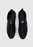 Siyah Deri Erkek Sneaker