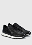 Siyah Deri Erkek Sneaker