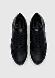 Siyah Deri Erkek Sneaker