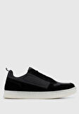 Siyah Deri Erkek Sneaker