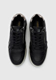 Siyah Deri Kadın Sneaker