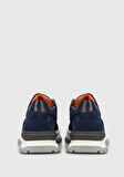Lacivert Deri Erkek Sneaker