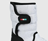 Beyaz-Siyah Kız Çocuk Kar Botu