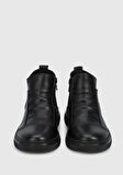 Siyah Deri Erkek Bot
