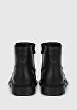 Siyah Deri Erkek Bot