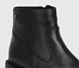 Siyah Deri Erkek Bot