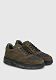 Haki Deri Erkek Sneaker