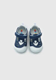 Mavi Deri Erkek Çocuk Sneaker