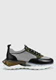 Gri Deri Erkek Sneaker