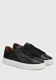 Siyah Deri Erkek Sneaker