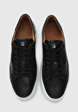 Siyah Deri Erkek Sneaker