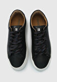 Siyah Deri Erkek Sneaker