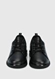 Siyah Deri Erkek Sneaker