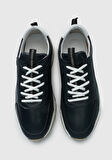 Lacivert Deri Erkek Sneaker