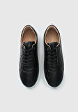 Siyah Deri Kadın Sneaker