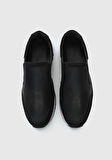 Siyah Deri Erkek Sneaker