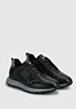 Siyah Deri Erkek Sneaker