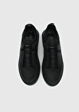 Siyah Deri Erkek Sneaker
