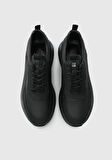 Siyah Deri Erkek Sneaker