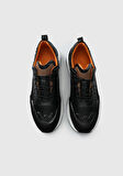 Siyah Deri Erkek Sneaker