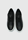 Siyah Deri Erkek Sneaker