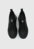 Siyah Deri Erkek Sneaker