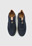 Lacivert Deri Erkek Sneaker