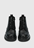 Siyah Deri Erkek Bot